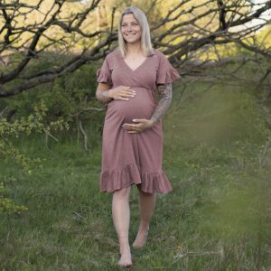 Soulmum Schwangerschaftskleid | Bamboo Collection | 155 Melange Rosenholz
