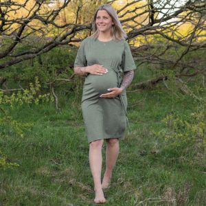 Soulmum Stillkleid | Bamboo Collection | 157 Melange grün-grau