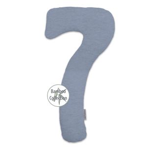 my7 Stillkissen | Bamboo Collection | 154 Melange blau-grau