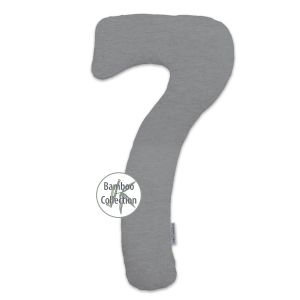 my7 Stillkissen | Bamboo Collection | 170 Melange mittelgrau