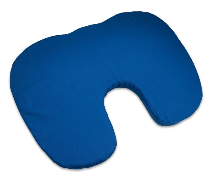 Orthopädisches Sitzkissen & Steißbeinkissen für eine gesunde Sitzhaltung, Bezug aus 100% Baumwolle, Blau