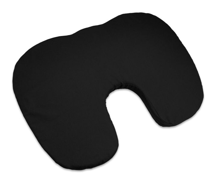 Orthopädisches Sitzkissen & Steißbeinkissen für eine gesunde Sitzhaltung, Bezug aus 100% Baumwolle, Schwarz
