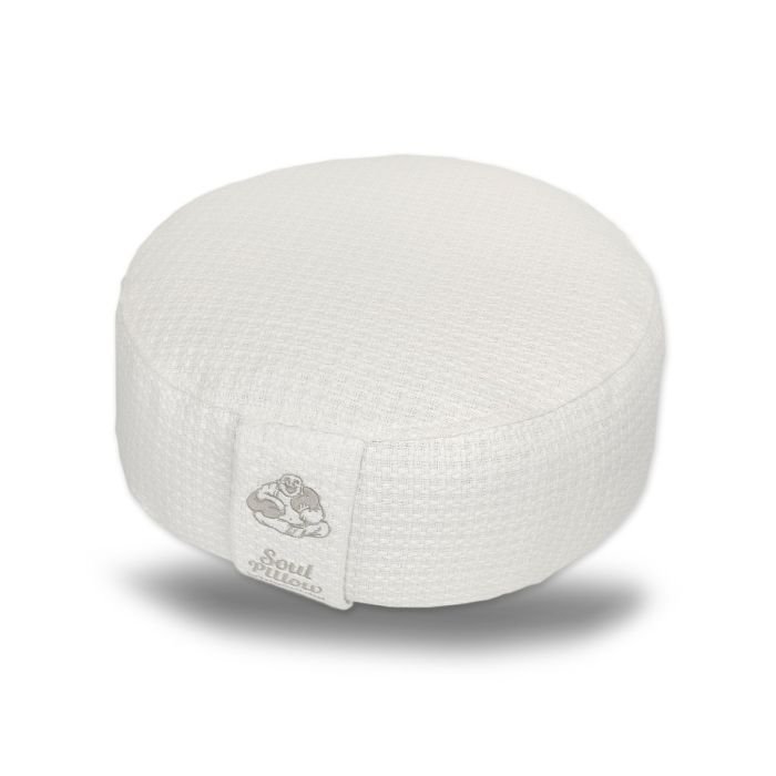 Soul Pillow Meditationskissen & Yogakissen, Feinstrick-Bezug aus 100% Baumwolle, Creme