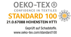 OEKOTEX StANDARD 100 zertifiziert